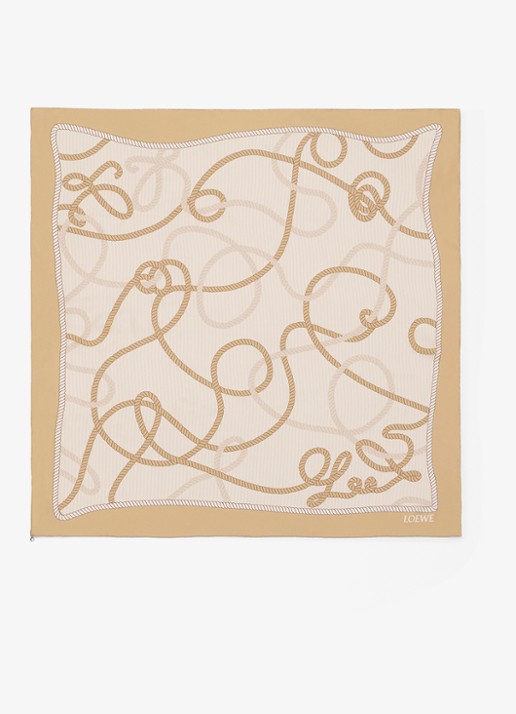 LOEWE Sjaal van zijde met print 90 x 90 cm