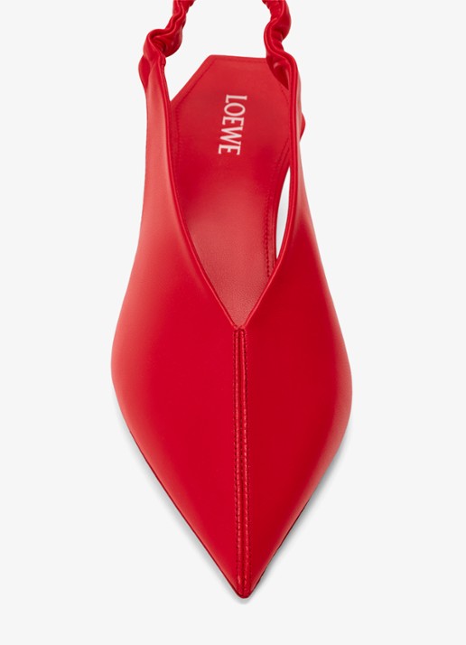 LOEWE Slingback van lamsleer - detail 2 rood
