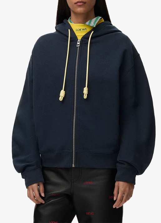LOEWE Sweatvest met logoborduring en ballonmouw