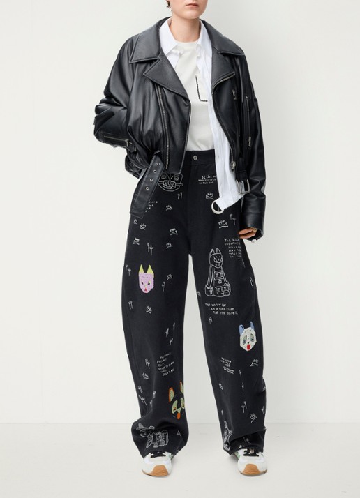LOEWE T-shirt met borduring en borstzak - detail 6 wit