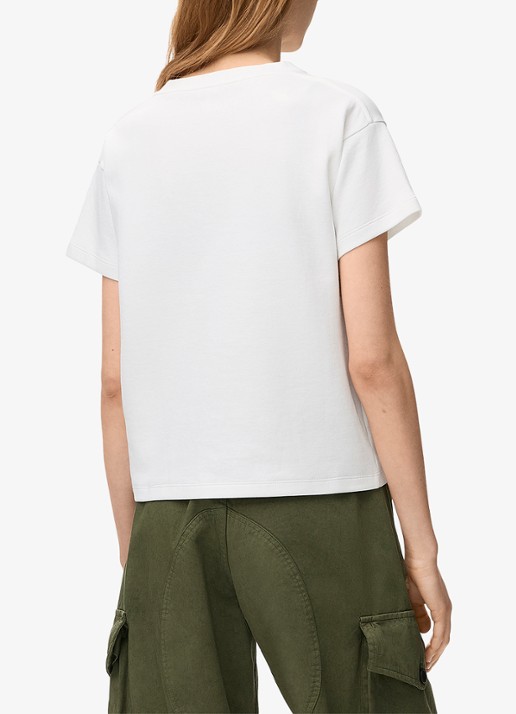 LOEWE T shirt met logoborduring - achterkant wit