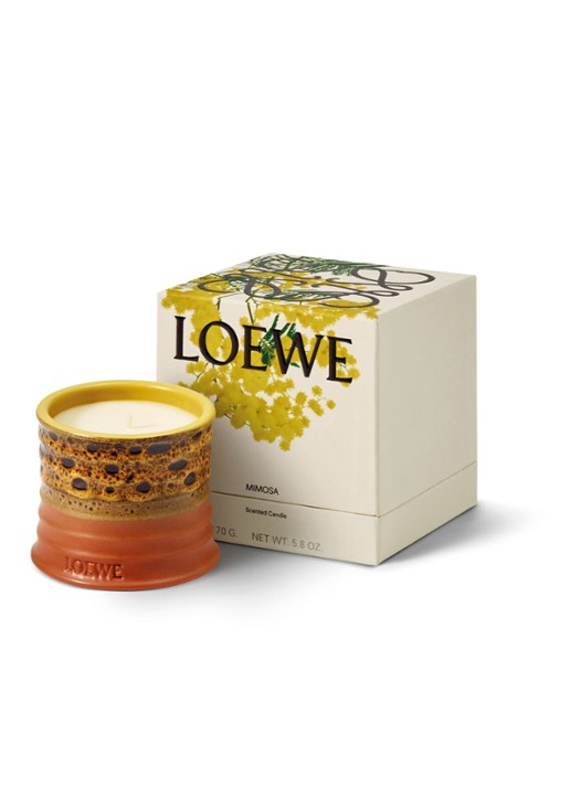LOEWE Textured Candle - geurkaars 170 gram - voorkant 2 goud