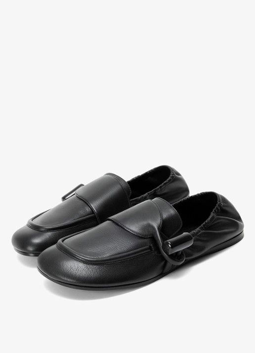 LOEWE Toggle loafer van kalfsleer - voorkant 2 zwart