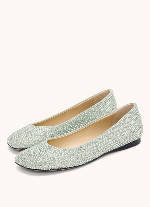 LOEWE Toy ballerina van geitenleer - achterkant lichtgroen