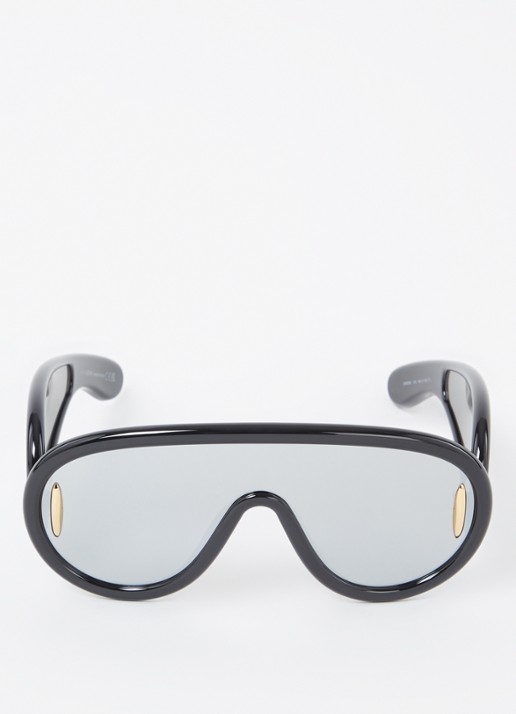LOEWE Wave Mask zonnebril LW40108I - detail 3 zwart