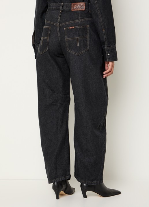 Lois Aliana high waist loose fit jeans met donkere wassing - achterkant 5 indigo
