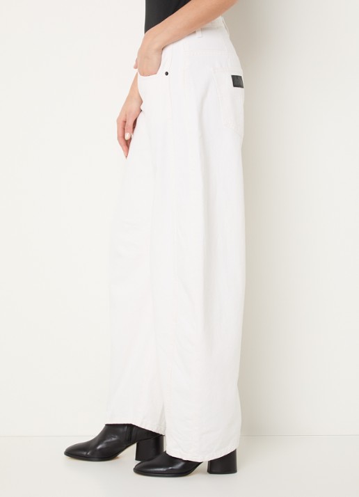 Lois Aliana high waist loose fit jeans met gekleurde wassing - detail 3 gebroken wit