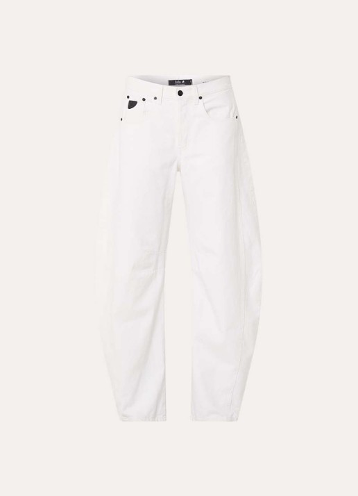 Lois Aliana high waist loose fit jeans met gekleurde wassing - voorkant 4 gebroken wit