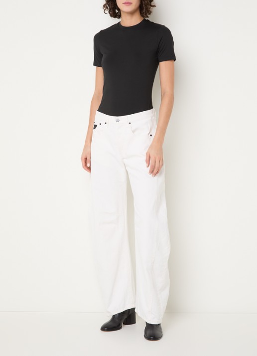 Lois Aliana high waist loose fit jeans met gekleurde wassing - voorkant 5 gebroken wit