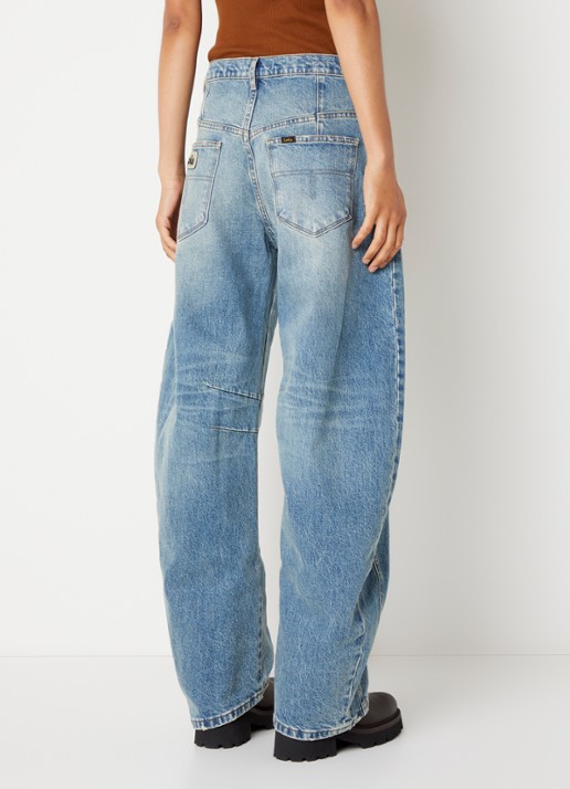 Lois Aliana high waist wide leg jeans met donkere wassing - achterkant 5 jeans