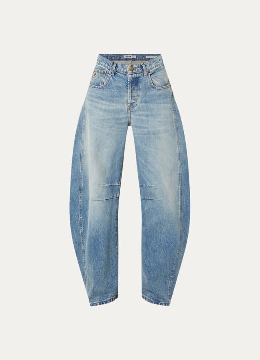 Lois Aliana high waist wide leg jeans met donkere wassing - voorkant jeans