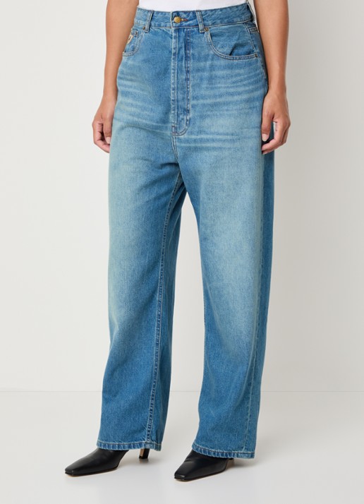 Lois Bruna high waist loose fit jeans met lichte wassing