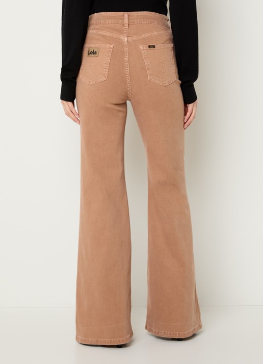 Lois High waist flared jeans met gekleurde wassing - achterkant 5 bruin