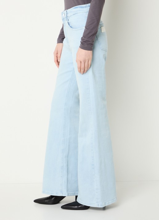 Lois High waist flared jeans met gekleurde wassing - detail 5 lichtblauw