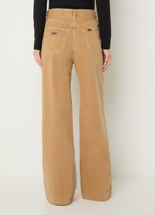 Lois High waist loose fit jeans met gekleurde wassing - achterkant 3 camel