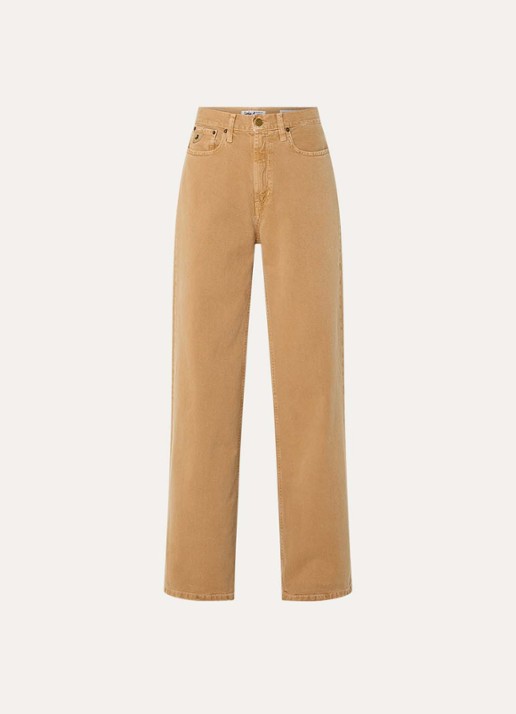 Lois High waist loose fit jeans met gekleurde wassing - voorkant 4 camel
