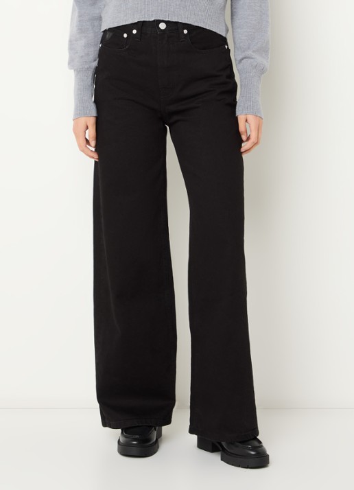 Lois High waist straight leg jeans met donkere wassing
