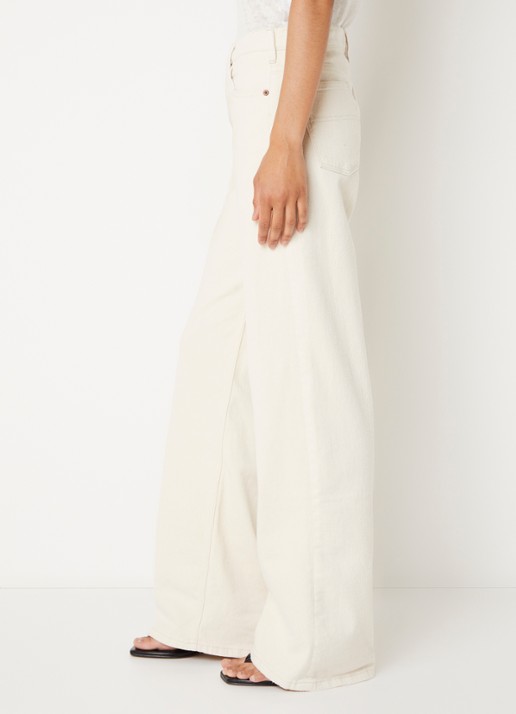 Lois Low waist loose fit jeans met gekleurde wassing en steekzakken  - detail 5 gebroken wit