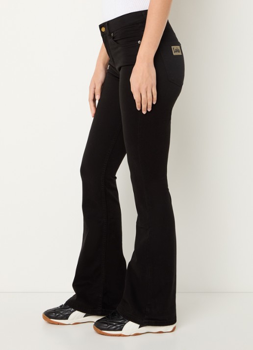 Lois Raval high waist flared jeans met stretch - detail 2 zwart