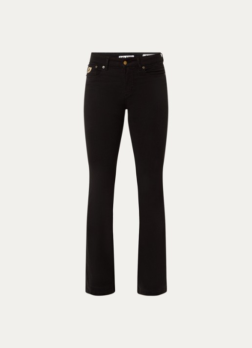 Lois Raval high waist flared jeans met stretch - voorkant 4 zwart