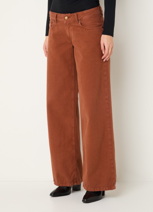 Lois Skale mid waist wide leg jeans met gekleurde wassing