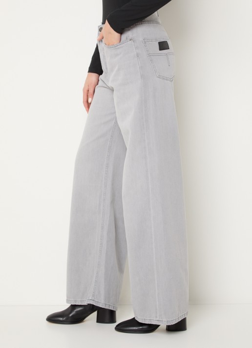 Lois Skater high waist loose fit jeans met gekleurde wassing - detail 3 grijs