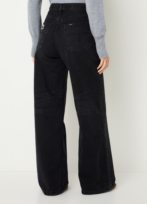 Lois Skater Loose-Z mid waist loose fit jeans met steekzakken - achterkant 5 zwart