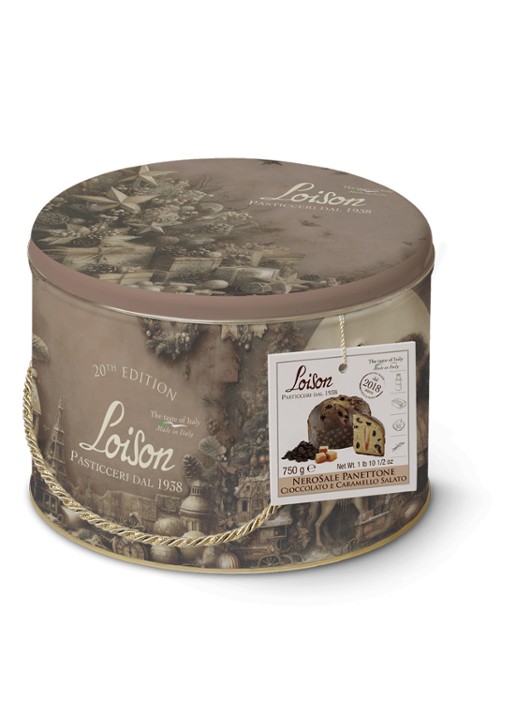 Loison NeroSale panettone in bewaarblik 750 gram