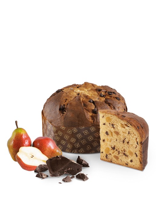 Loison Pear & Chocolate panettone 500 gram - voorkant 2 beige