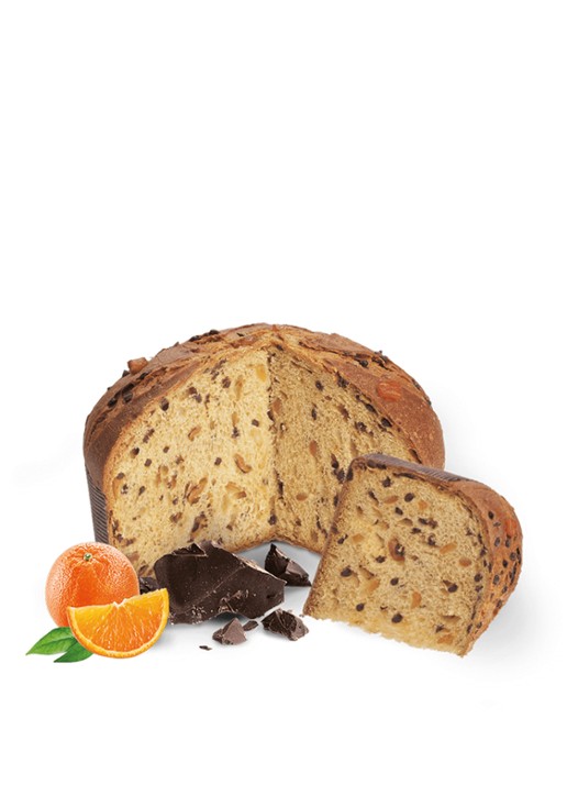 Loison Royal Orange & Chocolate panettone 1000 gram - voorkant 2 beige