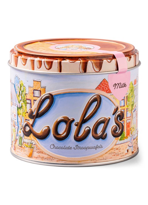 Lola's Chocolates Stroopwafels met melk chocolade 8 stuks