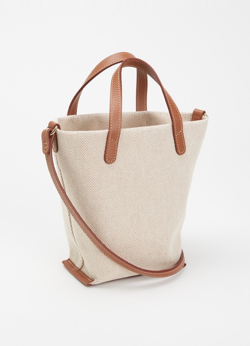Longchamp Complice crossbodytas S met leren details - achterkant beige