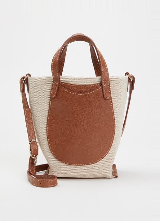 Longchamp Complice crossbodytas S met leren details - voorkant 2 beige