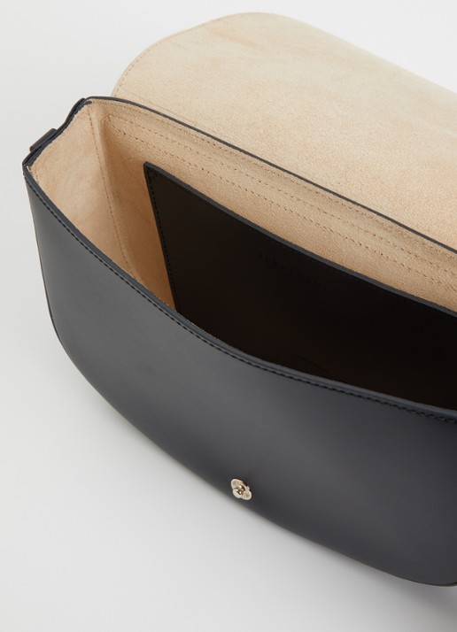 Longchamp Épure crossbodytas M van kalfsleer - detail 2 zwart