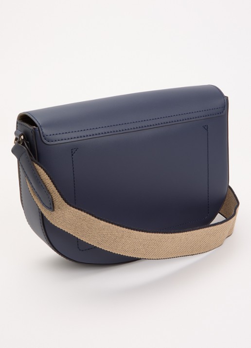 Longchamp Épure crossbodytas M van kalfsleer - achterkant 6 donkerblauw