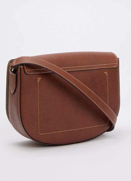 Longchamp Épure crossbodytas M van leer met verstelbare schouderriem  - achterkant 6 roestbruin