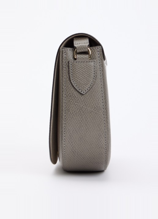 Longchamp Épure crossbodytas M van leer met verstelbare schouderriem  - detail 4 grijs