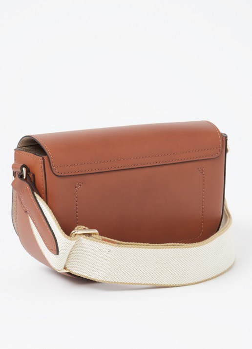 Longchamp Épure crossbodytas S van kalfsleer - achterkant cognac