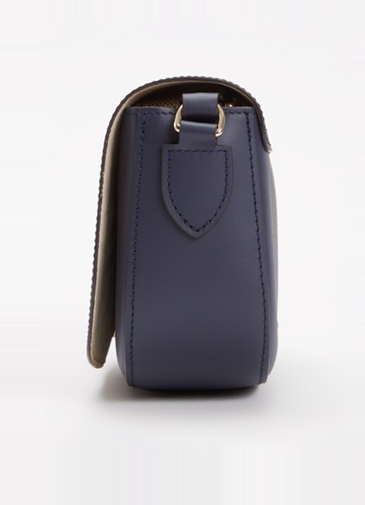 Longchamp Épure crossbodytas S van kalfsleer - detail 2 donkerblauw