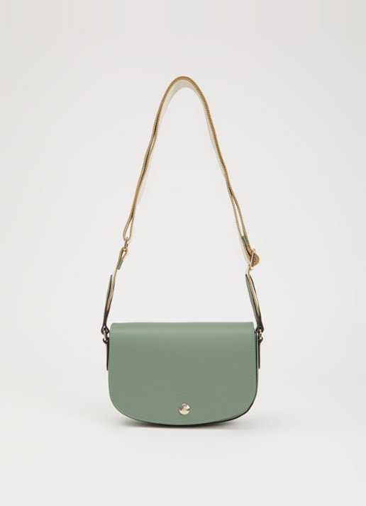 Longchamp Épure crossbodytas S van kalfsleer - voorkant 5 groen