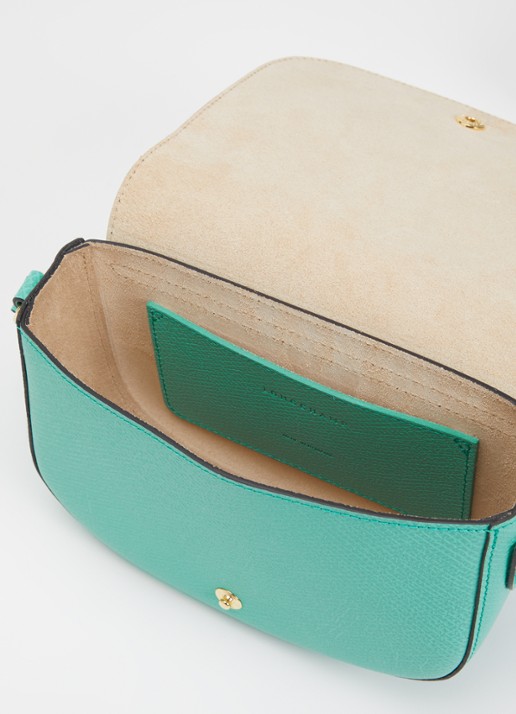 Longchamp Épure crossbodytas S van leer met verstelbare schouderriem - detail mint
