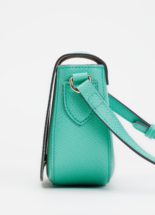 Longchamp Épure crossbodytas S van leer met verstelbare schouderriem - detail 2 mint