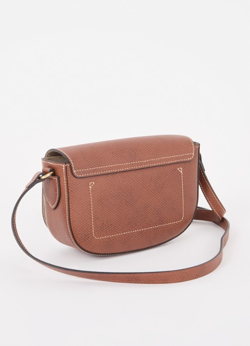 Longchamp Épure crossbodytas S van leer - achterkant 5 roodbruin