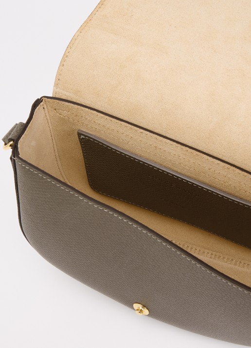 Longchamp Épure crossbodytas S van leer - detail olijfgroen