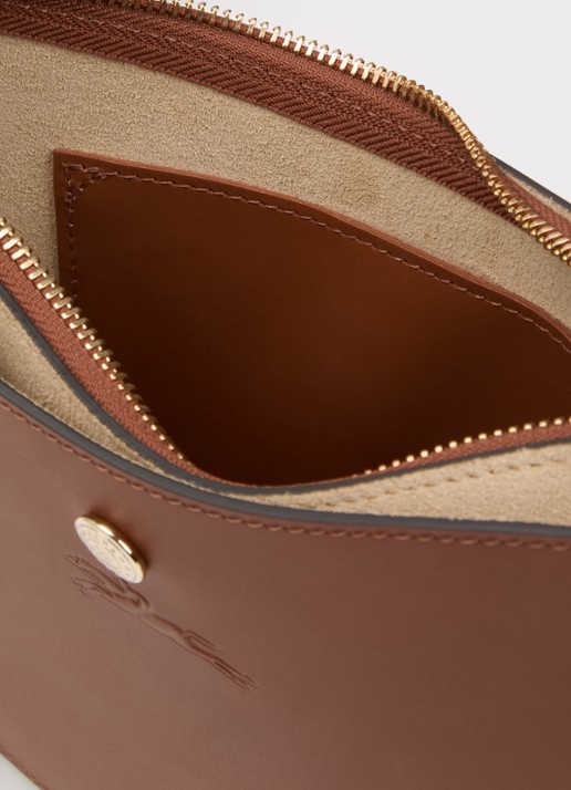 Longchamp Épure crossbodytas van kalfsleer met verstelbare schouderriem  - detail 3 cognac