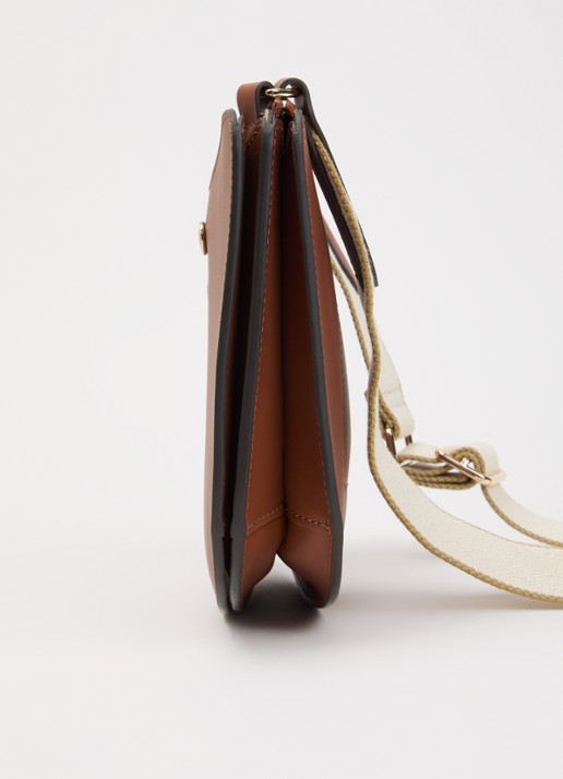Longchamp Épure crossbodytas van kalfsleer met verstelbare schouderriem  - detail 4 cognac