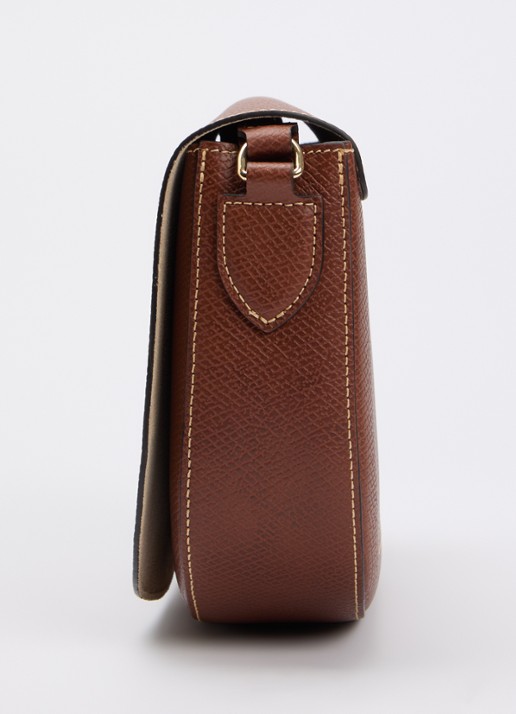 Longchamp Épure crossbodytas van leer met verstelbare schouderriem  - detail 2 roestbruin