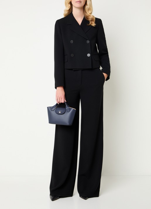Longchamp Épure crossbodytas XS van kalfsleer met afneembare schouderriem - voorkant 3 donkerblauw