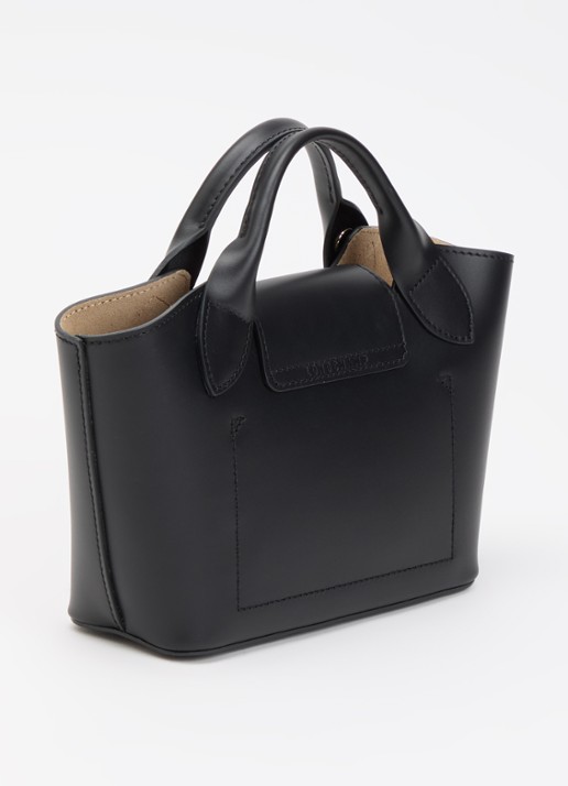 Longchamp Épure crossbodytas XS van kalfsleer met afneembare schouderriem - achterkant 2 zwart