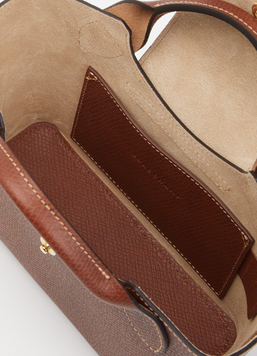 Longchamp Épure crossbodytas XS van leer met afneembare schouderriem - detail 5 roodbruin